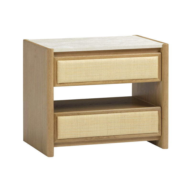 Paige Natural Oak 2-Drawer Nightstand image number 2