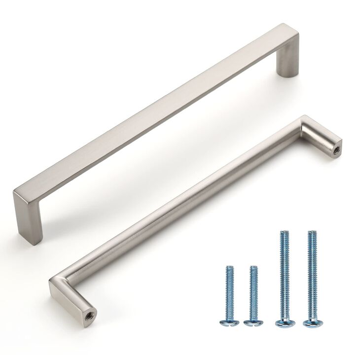 KNOKLOCK 10 Pack 6.3 Inch(160mm) Kitchen Cabinet Handles Brushed Satin Nickel Cabinet Pulls Kitchen Cabinet Hardware Drawer Pull