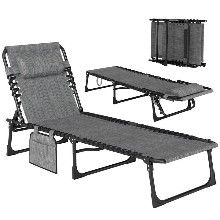 Hivvago 5-Position Outdoor Lounge Chair for Patio & Pool