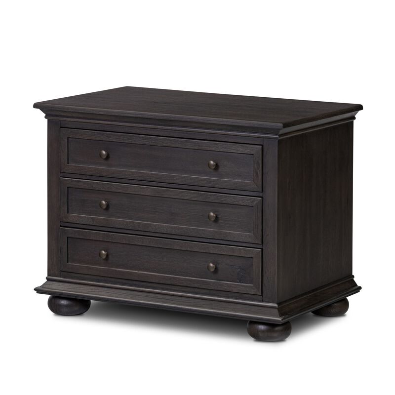 Geoffrey Smoked Black Nightstand