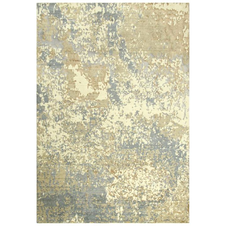 Hybrid Cut Pile Wool/ Tencel Rug, 9' x 12'