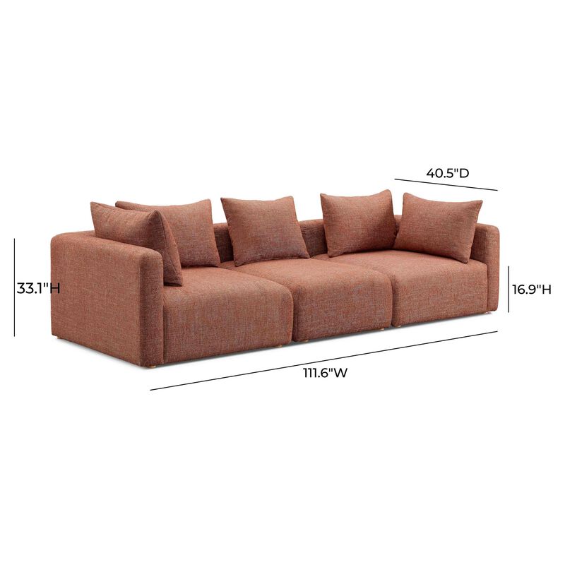 Hangover Cream Heavy Textured Fabric Sofa image number 4