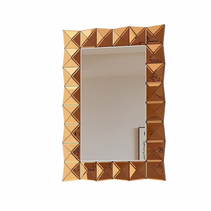 FUFU&GAGA Decorative Mirror - 27.6" L x 39.4" W, 1.5" Thickness, 3.5mm Glass with MDF Backing, Stylish Wall Mirror for Home Decor