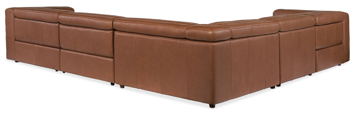 Chatelain 5-Piece Brown Power Sectional