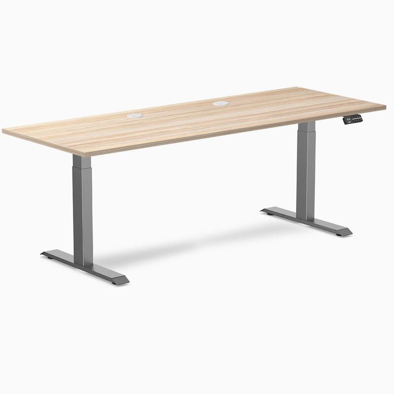 Desky Dual Laminate Sit Stand Desk image number 0