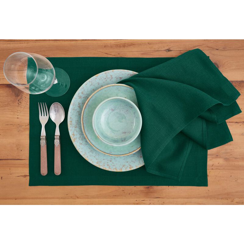 Solino Home 100% Pure Linen Dinner Napkins 20 x 20 Inch Set of 4 - Fete