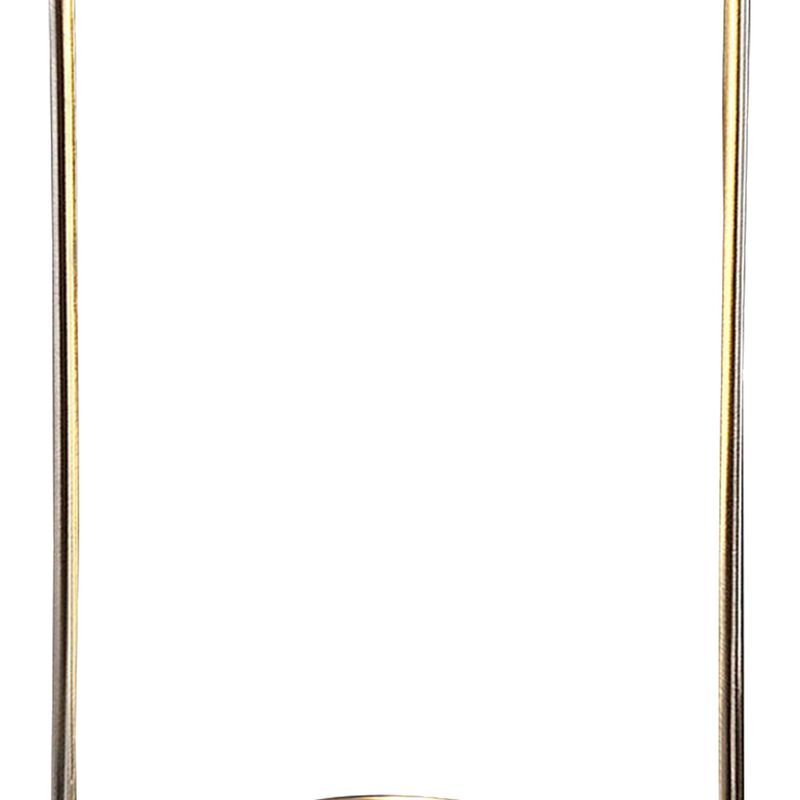 Gizo 21 Inch Table Lamp, LED Light, Wireless Charging, Metal Base, Brass - Benzara