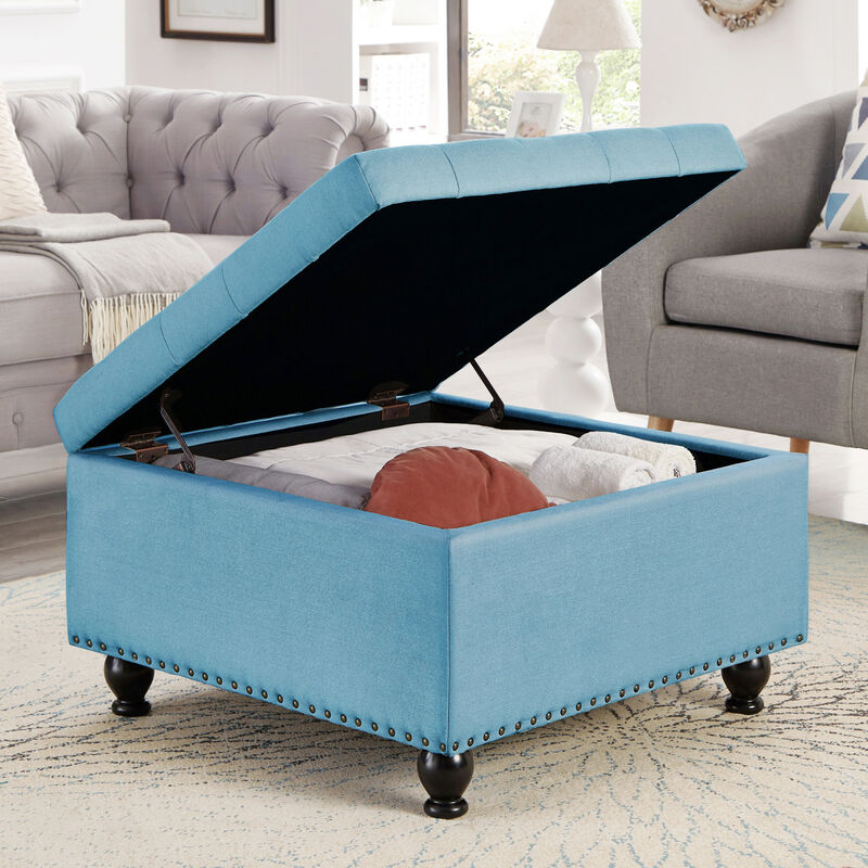 Streamdale Tufted Ottoman with Legs image number 2
