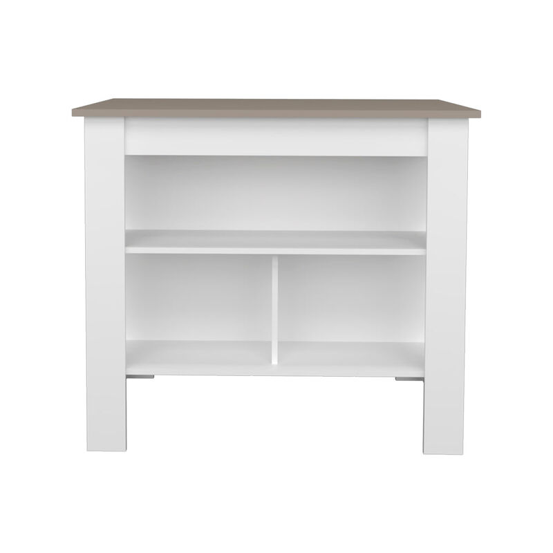 Kitchen Island Ada, Kitchen, Taupe / White image number 0
