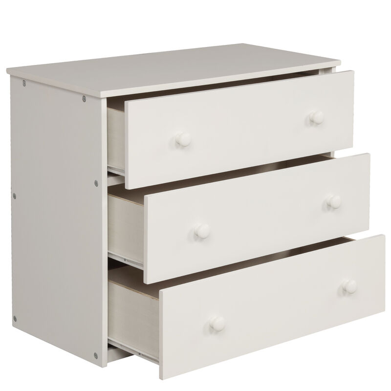 Merax Low Loft Bed with Cabinet and Rolling Portable Desk