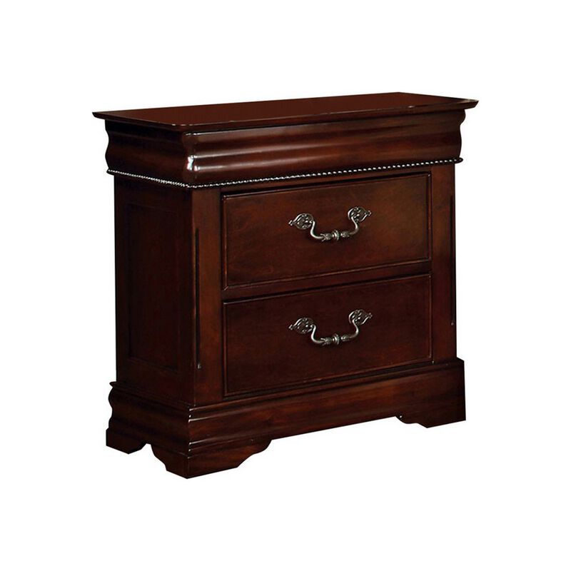 Queen Bedroom Set, Brown Wood, 3 Piece Set with 2 Nightstands image number 5