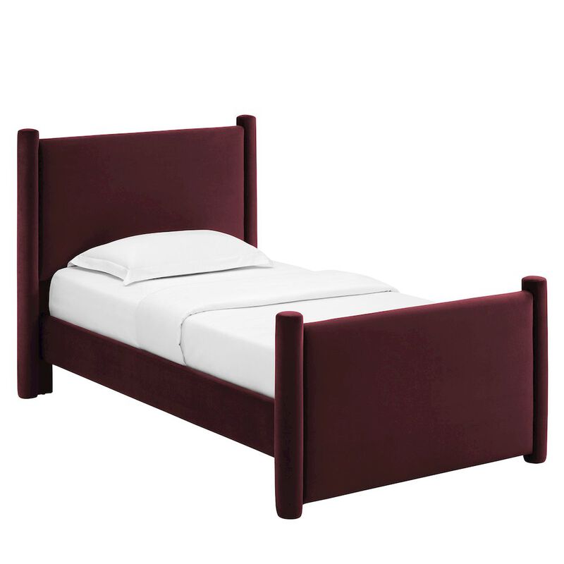 Modway Rael Performance Velvet Twin Platform Bed image number 0