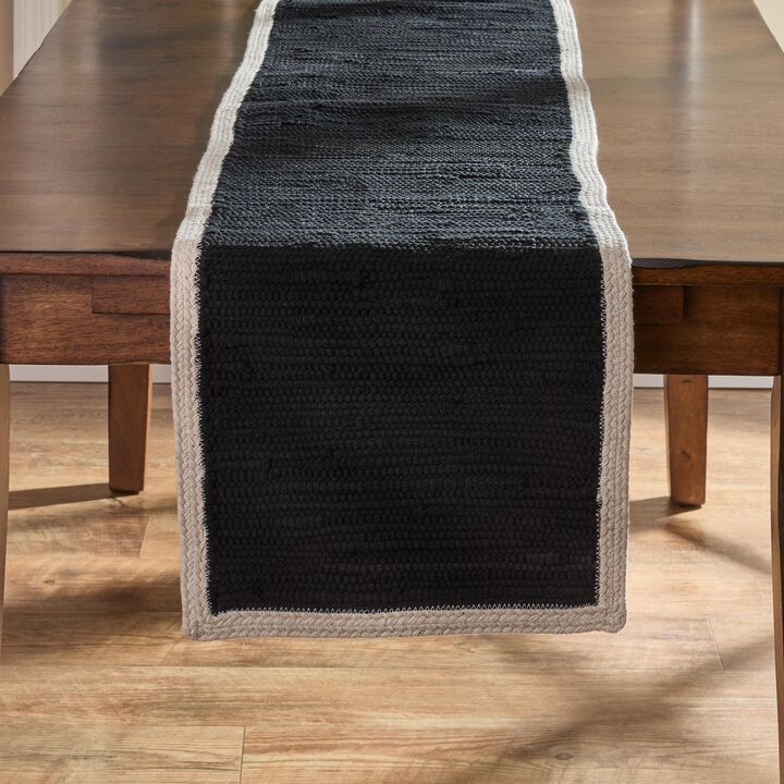 Split P Dune Black Table Runner 14" x 54"