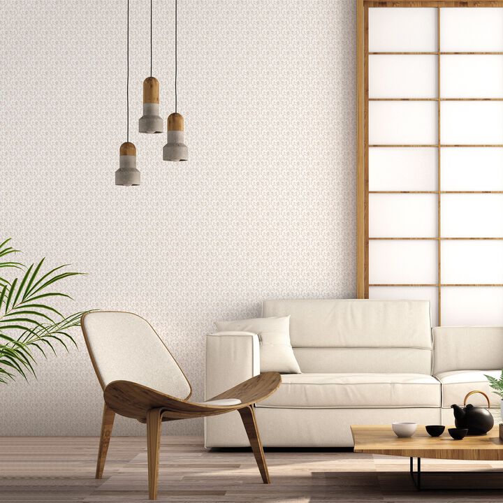 Small Prints Ogee Floral Bronze Brown Wallpaper G56682