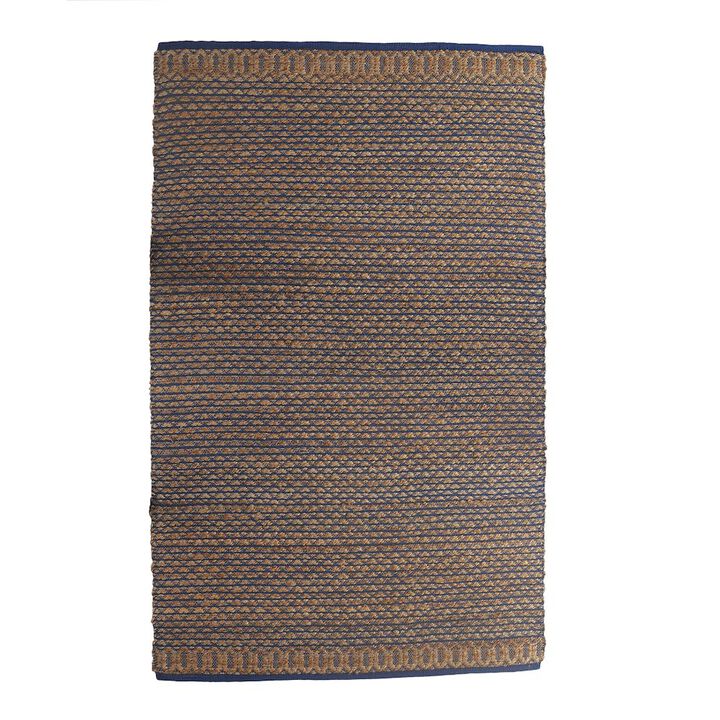 LR Home Natural Fiber Jute Blend Area Rug Indoor