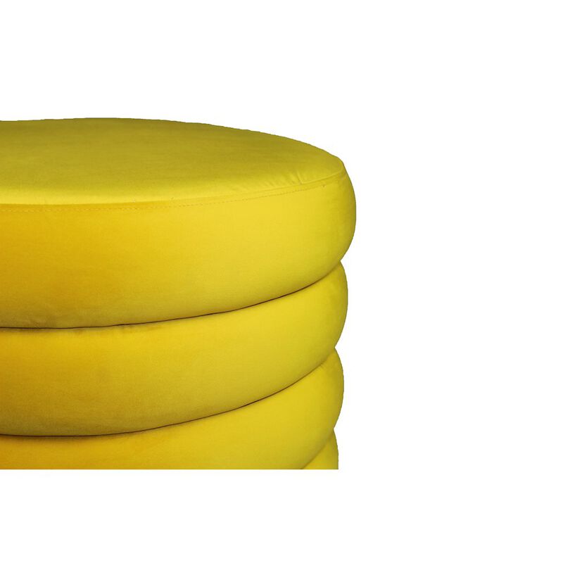 Alex Hamilton Thor Round Ottoman in Daffodil