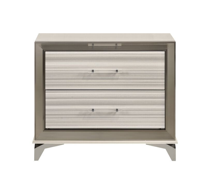 Zambrano White Modern Nightstand