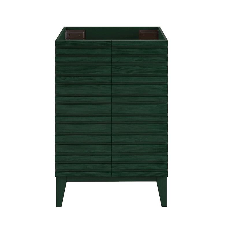 Cascade 24" Freestanding Bathroom Vanity Cabinet without Top in Green Oak image number 0