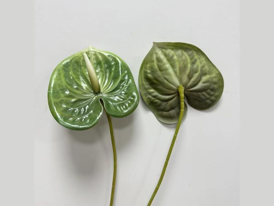 5 Piece Green Artificial Lily Flower Stems Wedding Centerpiece Decor