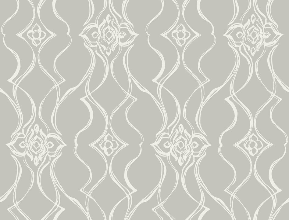 Pirouette Grey Wallpaper