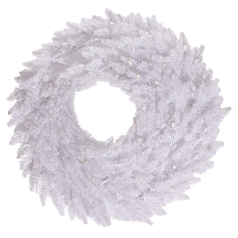 Vickerman 60" White Fir Artificial Christmas Wreath, Unlit - Faux Fir Christmas Wreath - Indoor Seasonal Home Decor image number 0