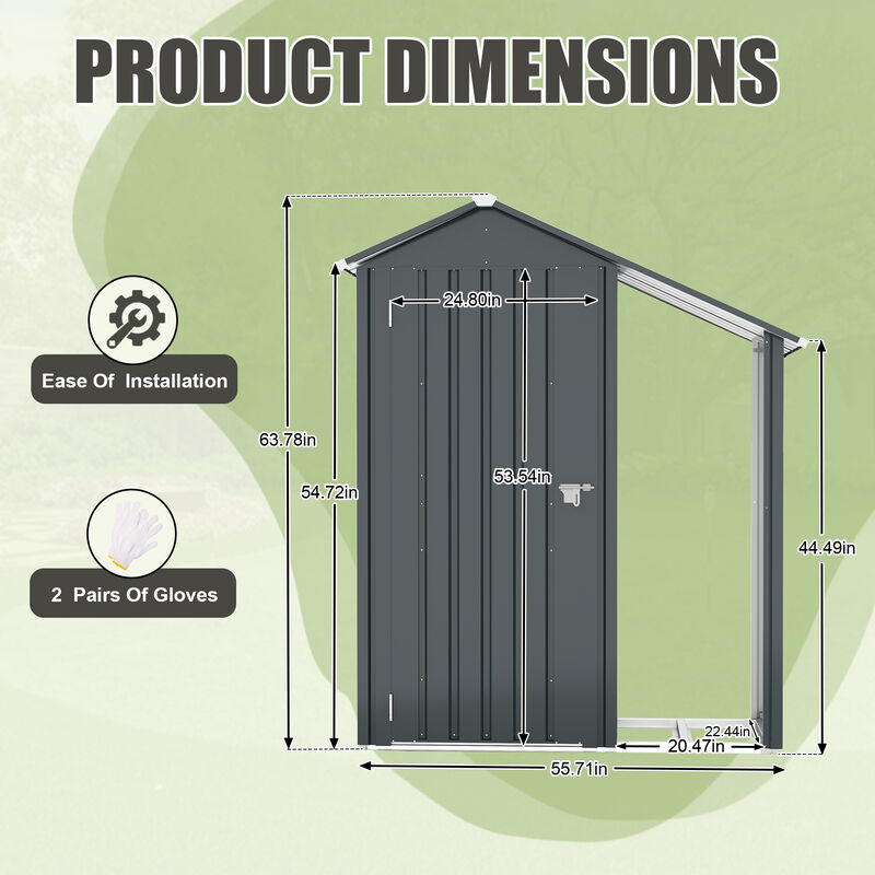 Small Metal Compact Garden shed with High-quality Galvanized Iron Sheet image number 3