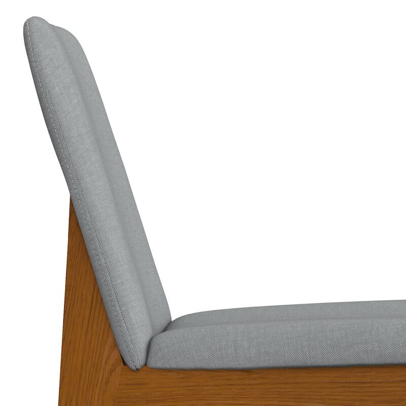 Simpli Home Selena Dining Chair (Set of 2) in Light Grey Linen Look Fabric