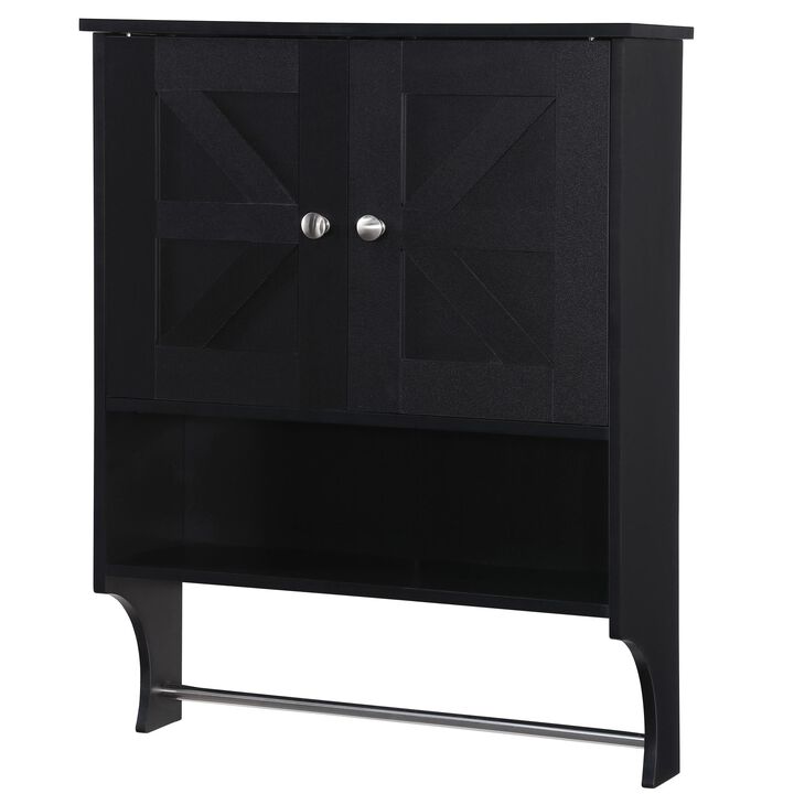 ELEMENT ACE Farmhouse Over-The-Toilet Storage Cabinet with Adjustable Shelves for Bathroom and Living Room Organization