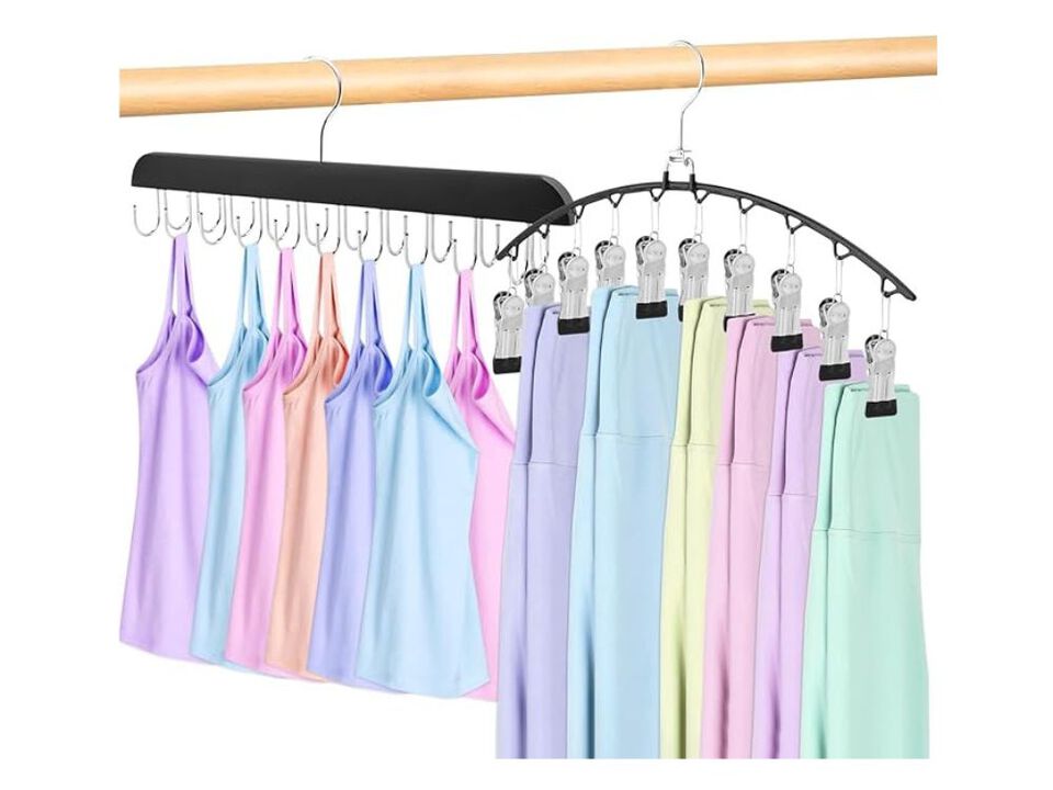 2 Pack Legging Organizer And Bra Hanger,2 In 1 Space Saving Hangers Max 30 Leggi