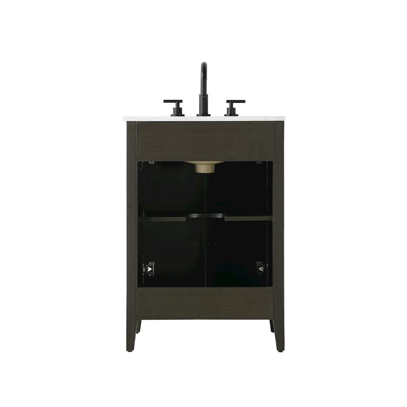 Elegant Kitchen and Bath 24 Inch Single Bathroom Vanity In Mocha Brown
