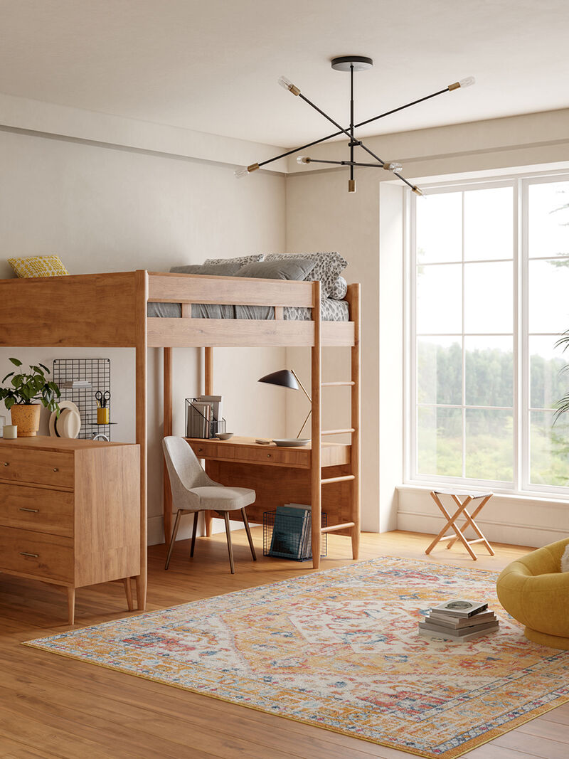 Passion PSN23 Ivory/Yellow 6'7" x 9'6" Rug image number 4