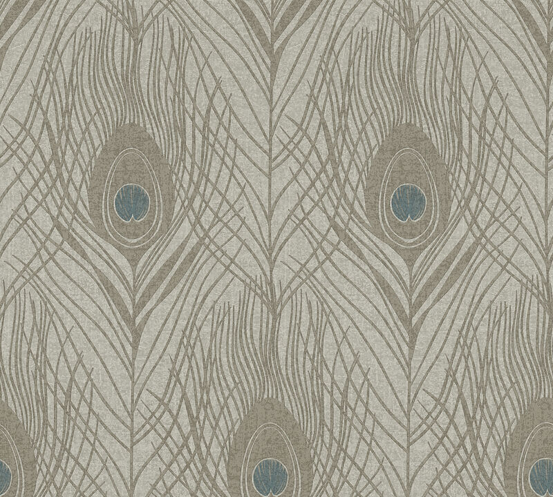 Prosperity Bronze Feather Wallpaper