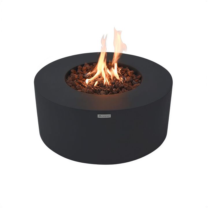 Modeno Venice Concrete Outdoor Patio Fire Pit Table