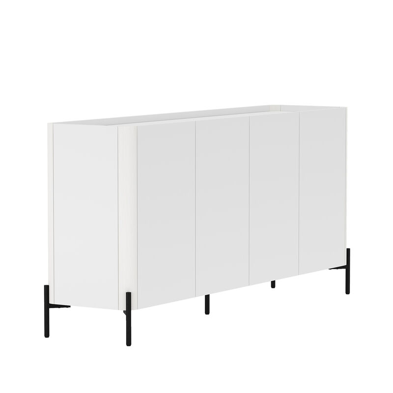 Abbey White Accent Cabinet and Sideboard Set