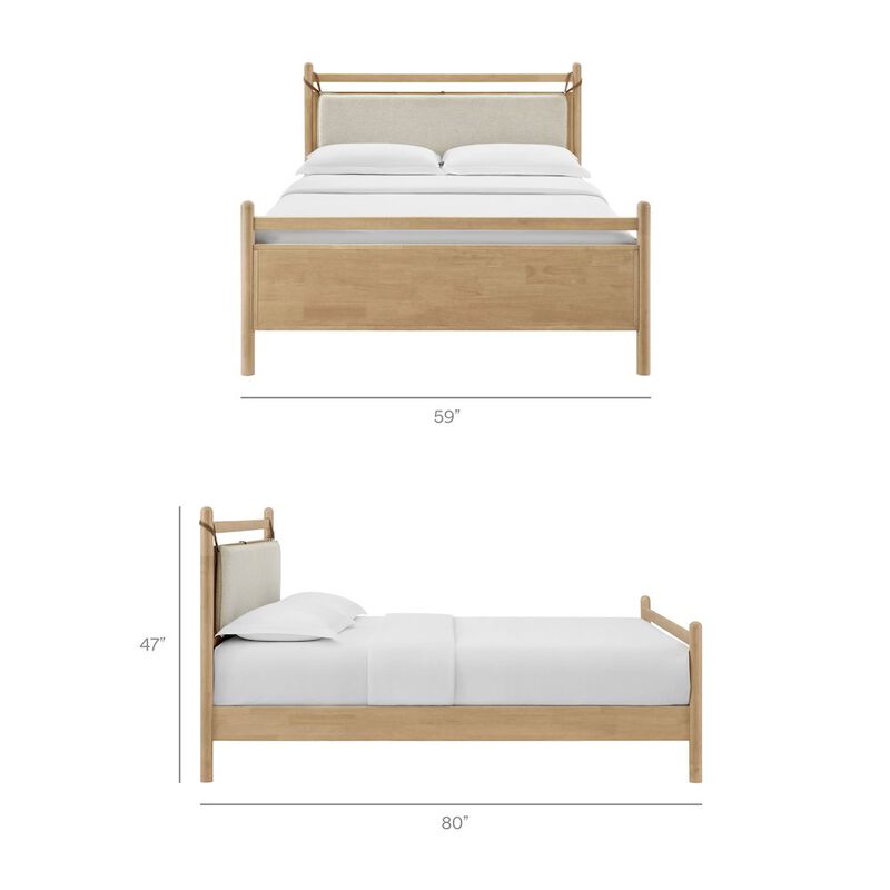 Leni Full Size Wood Platform Bed Frame image number 2