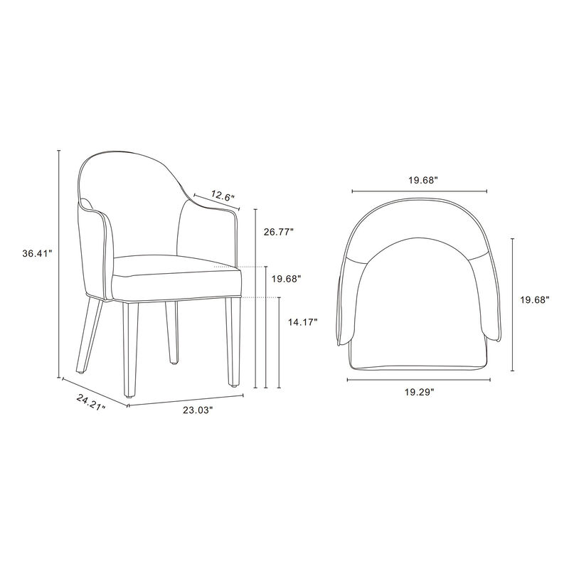 Hillman Gray Dining Arm Chairs (Set of 2)