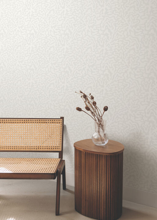 Nebulous Cloud Almond & Metallic Wallpaper