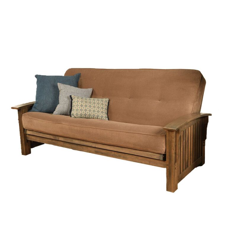 Washington Frame-Rustic Walnut Finish-Marmont Mocha Mattress