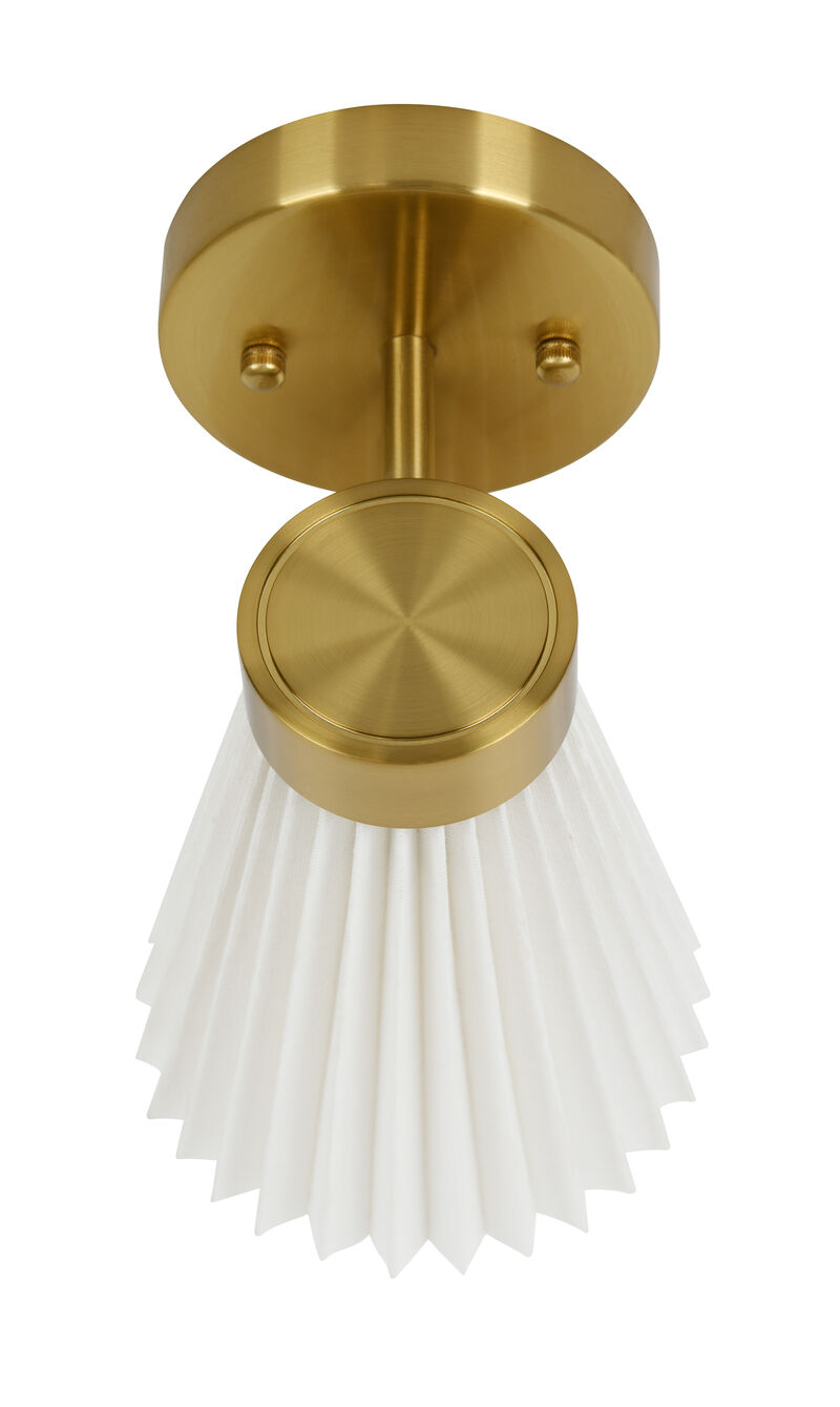 Beacon Lighting Amore 1-Light Wall Sconce with Pleated Linen Shade Modern Wall Light image number 3