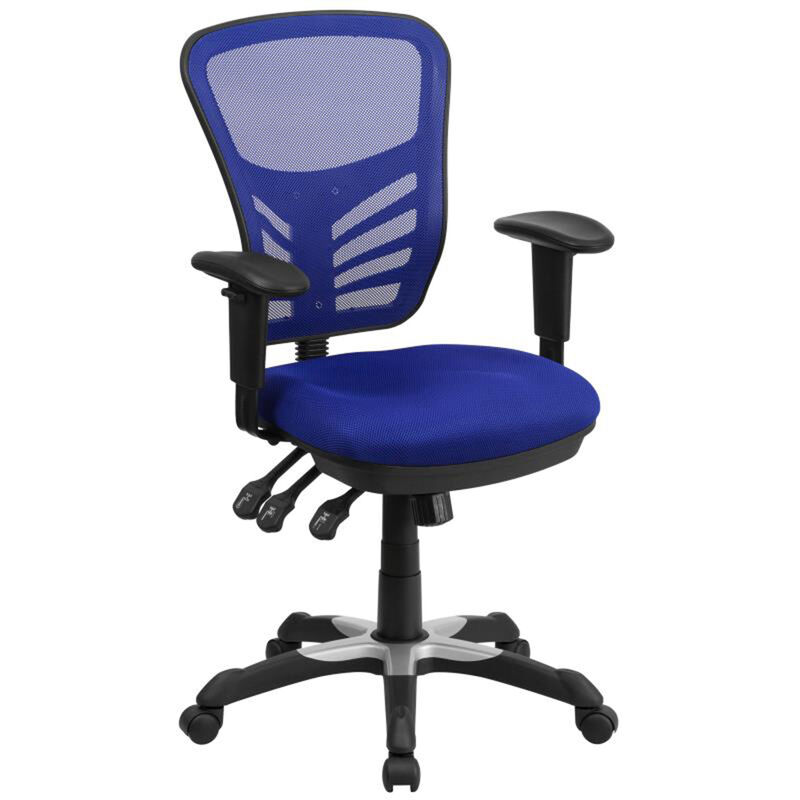 Nicholas Mid-Back Dark Gray Mesh Multifunction Executive Swivel Ergonomic Office Chair with Adjustable Arms image number 0