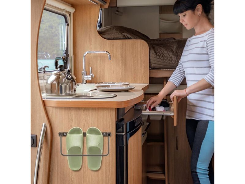 Shoe Organizer 2 Pack Foldable RV Rack Wall Mounted RV Storage image number 1