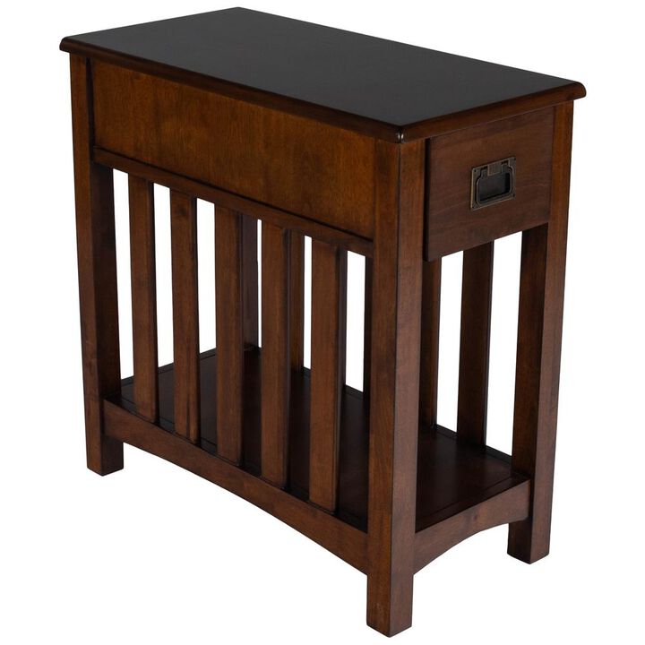 Butler Specialty Larina Shaker Wood Side Table, Dark Brown