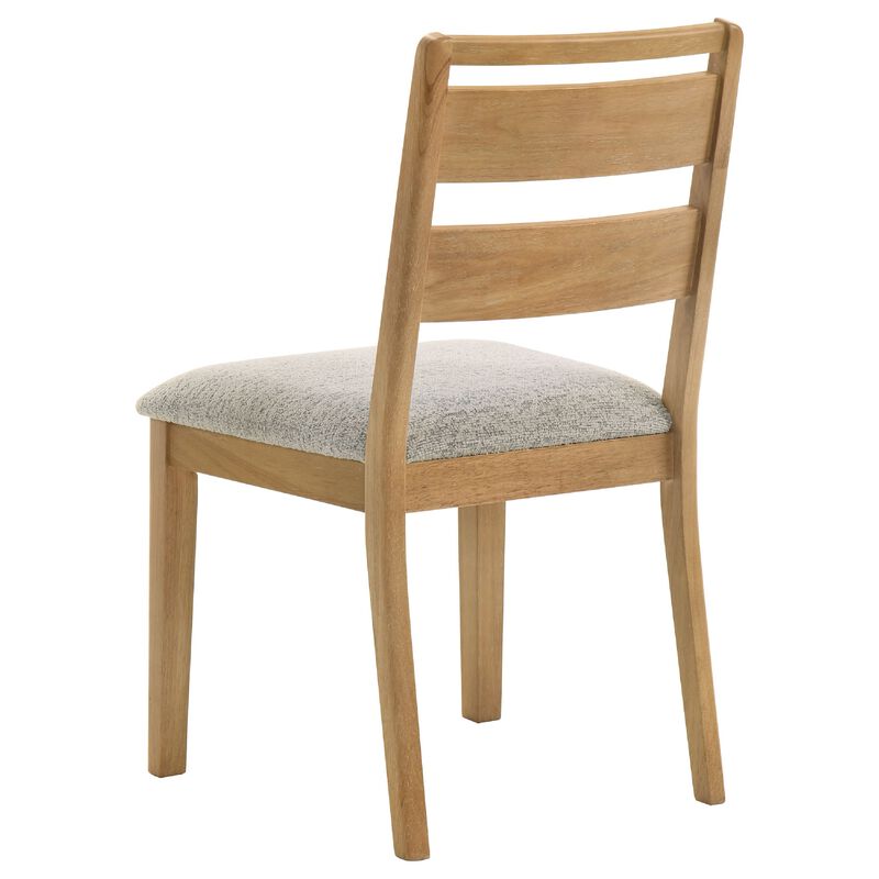 Brion Ladderback Dining Chair, Set of 2, Boucle Fabric, Wash Oak Wood image number 5