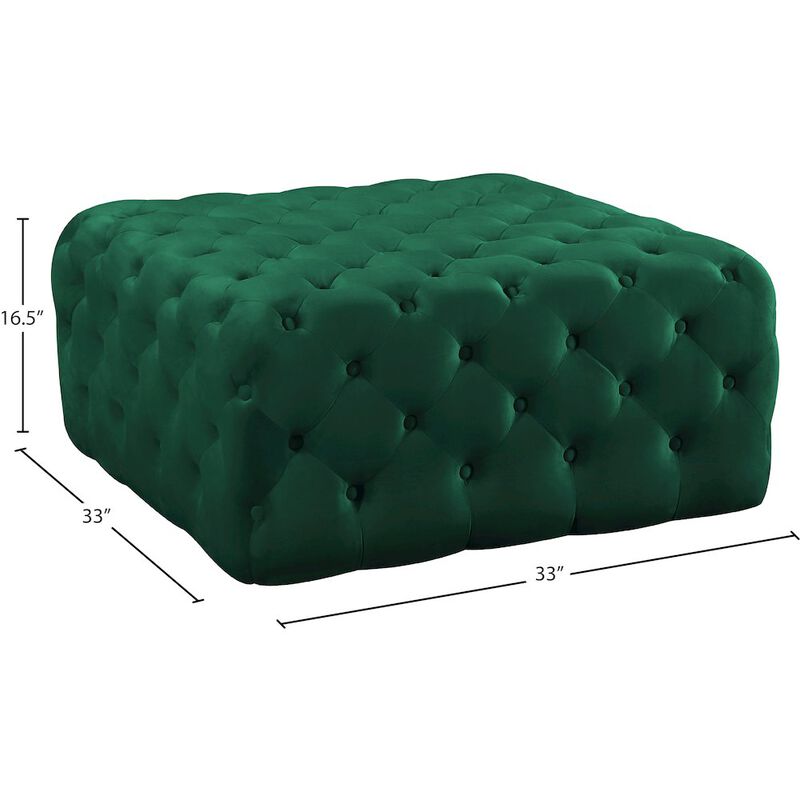 Meridian Furniture Ariel Velvet Ottoman/Bench