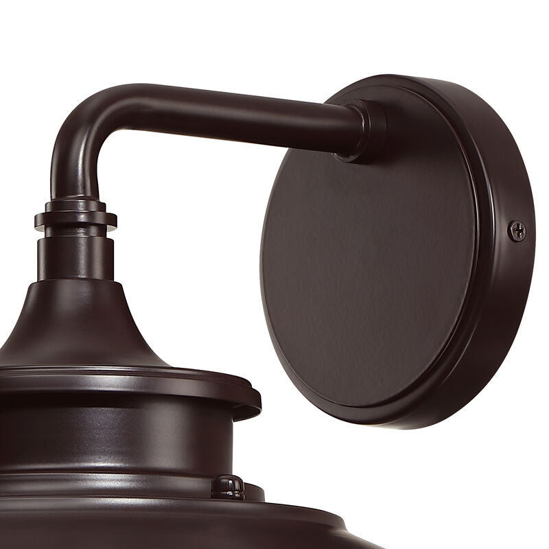 11 in. Farmhouse Oil-Rubbed Bronze 1-Light Outdoor Wall Lantern with Clear Glass image number 8