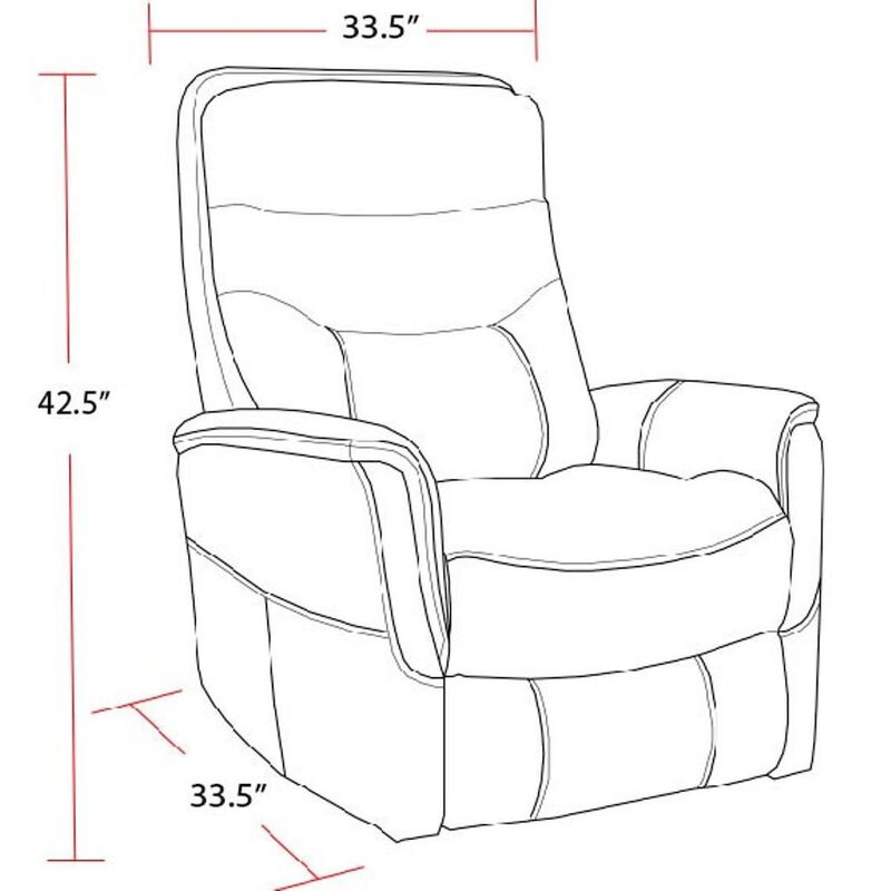 Parker Living Gemini - Capri Charcoal Swivel Glider Recliner