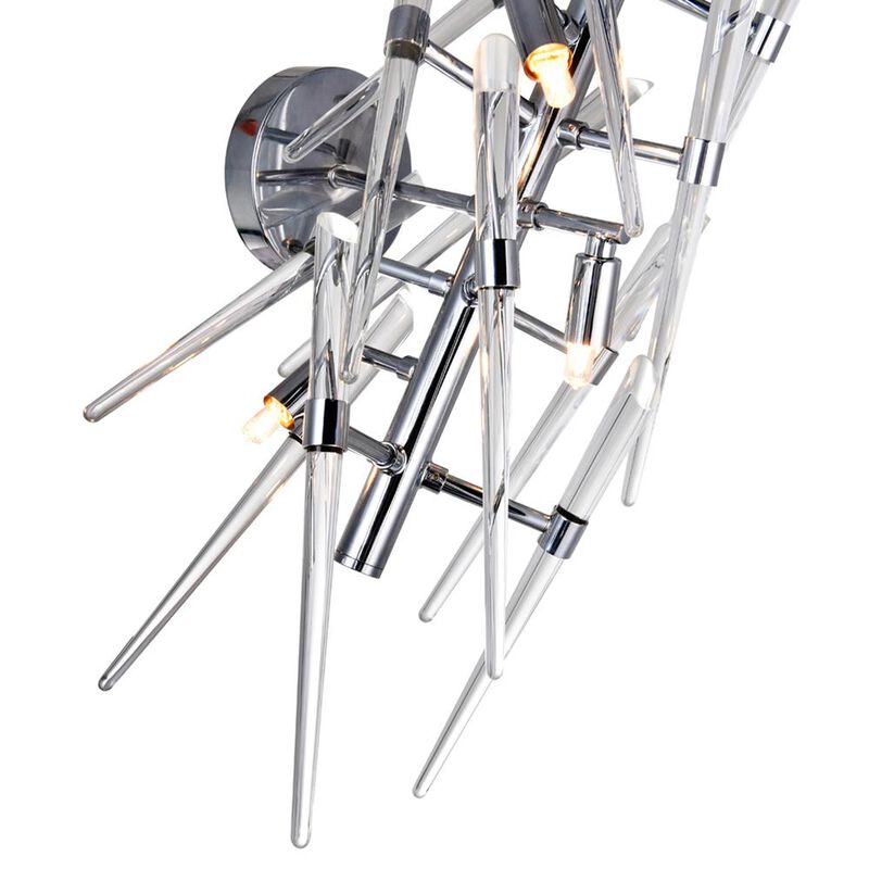 CWI Lighting Icicle 3 Light Wall Light With Chrome Finish