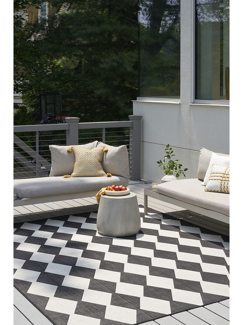 Positano POS04 Black 5' x 7' Rug image number 4