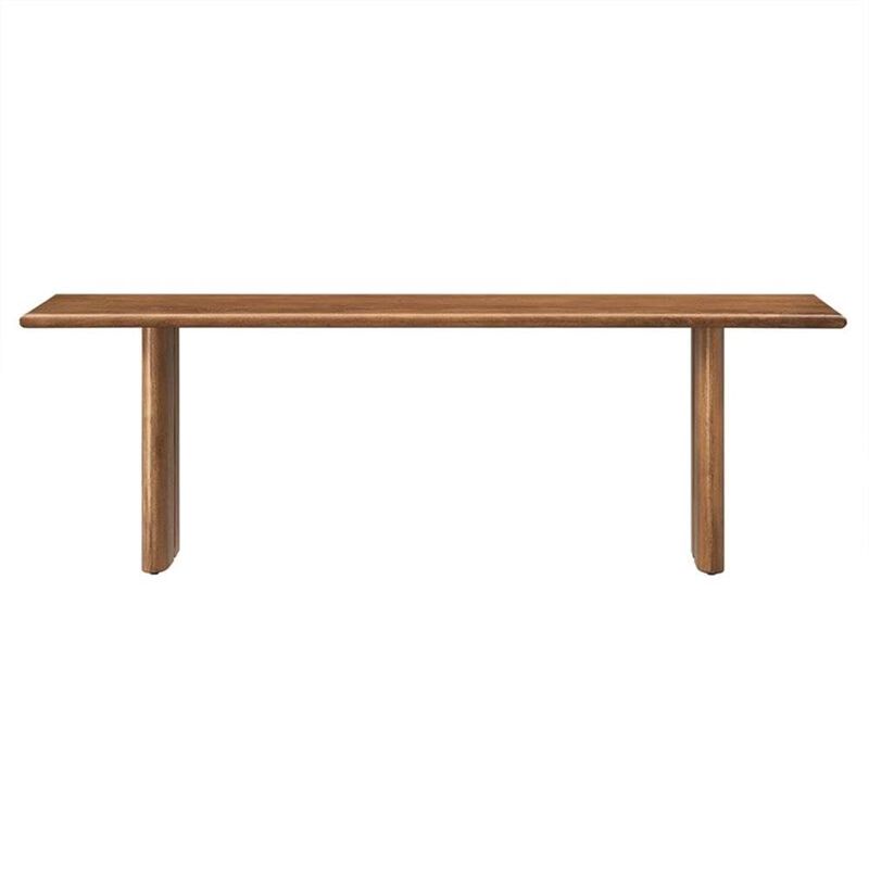 Modway EEI-6344-WAL Amistad 58" Wood Bench, Walnut image number 3