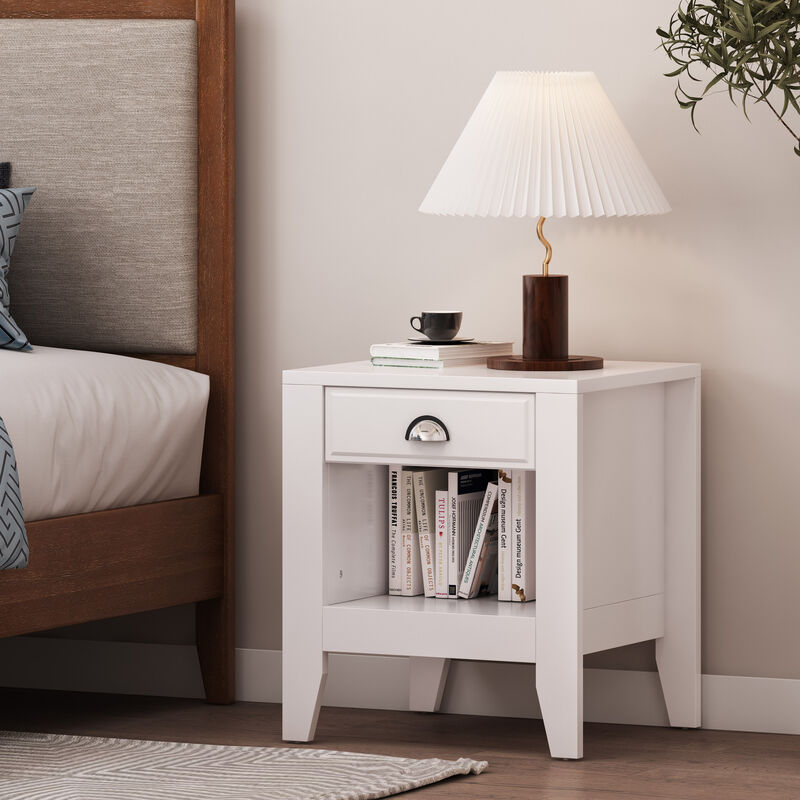 Merax Elegant Night Stand Side Table with 1 Drawer